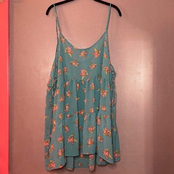 Forever 21 Tops - Sheer Blue Fit and Flare Tank